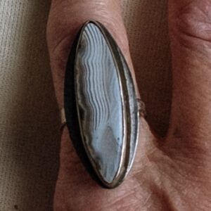 Bezel Setting Agate Ring