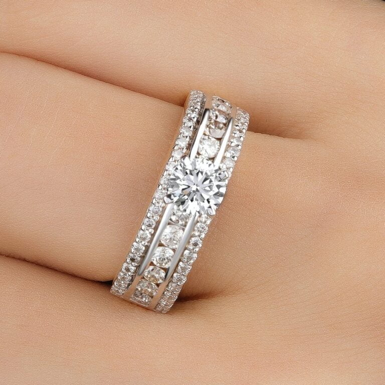 Channel Setting Solitaire Ring